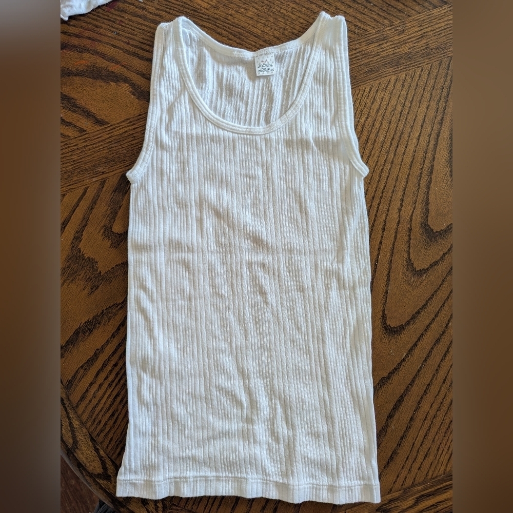 Jockey Classic White Ribbed Tank Top Women's Size Medium Never Worn